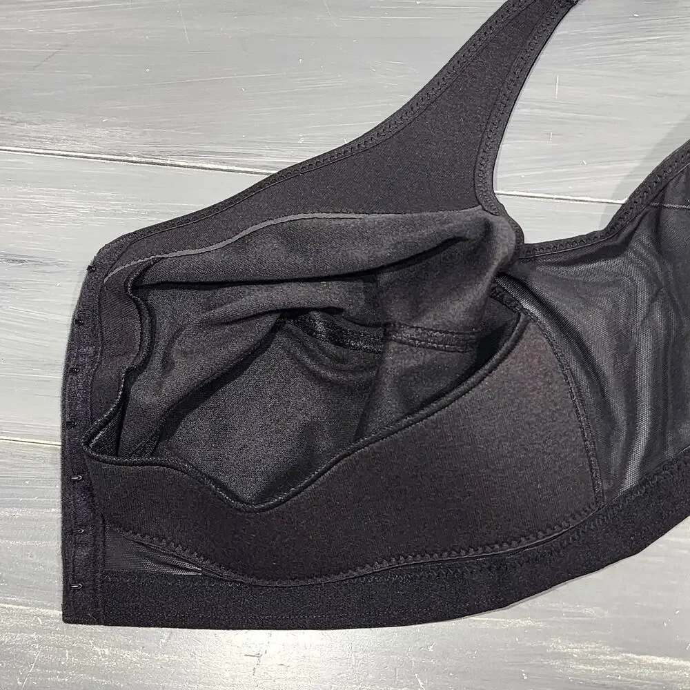 Glamorise Bra 1265 Magic‎ Lift Front Close Back Support Bra 50F Black - Picture 9 of 9